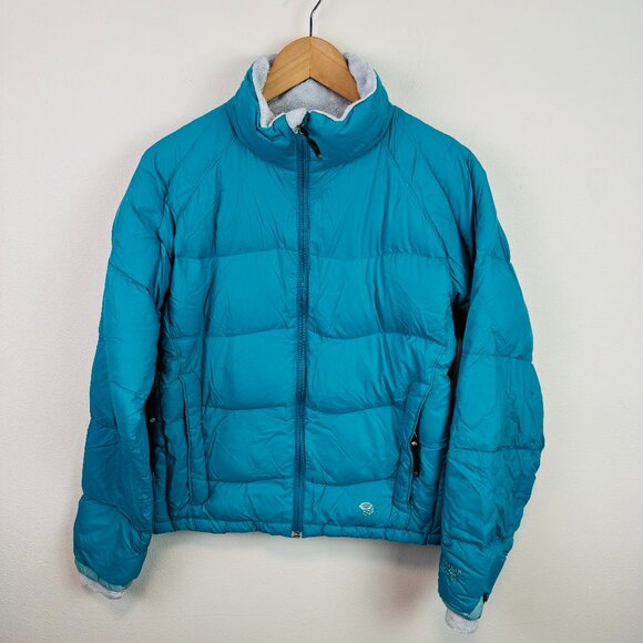 Mountain Hardwear down jacket womens Medium blue winter coat - Picture 1 of 7